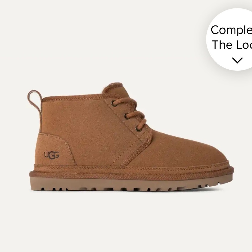 UGG Chestnut Neumel Suede Lace-Up Ankle Boots